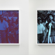 “What happened on that day really set me on a path (red and blue),” Hank Willis Thomas, 2018. Left image without flash, right with flash.